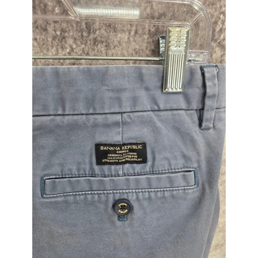 Banana Republic Mason Chino Pants Mens 33 X 30 Blue Straight Leg Casual Office